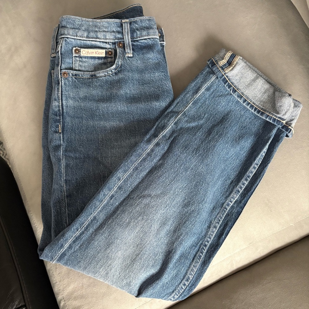 Calvin Klein Light Blue Denim lowrise original straight jeans